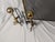 Vintage Brass Fireplace Ensemble With Folding Screen, Andirons & Fire Tools For Sale - Image 13 of 18