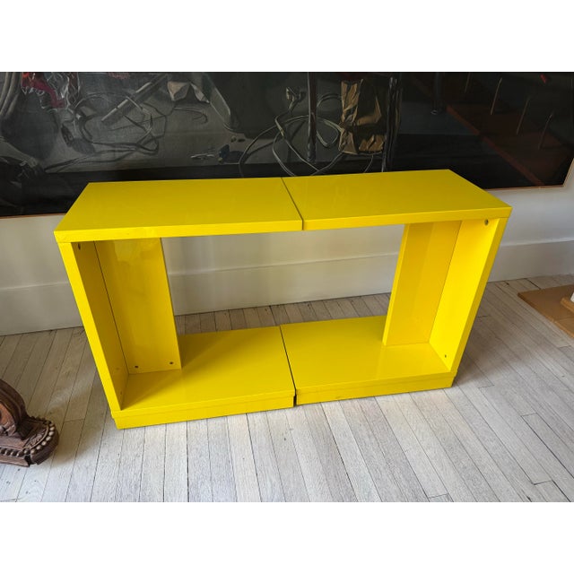 Lacquered Yellow Side Table, Pair For Sale In Miami - Image 6 of 6
