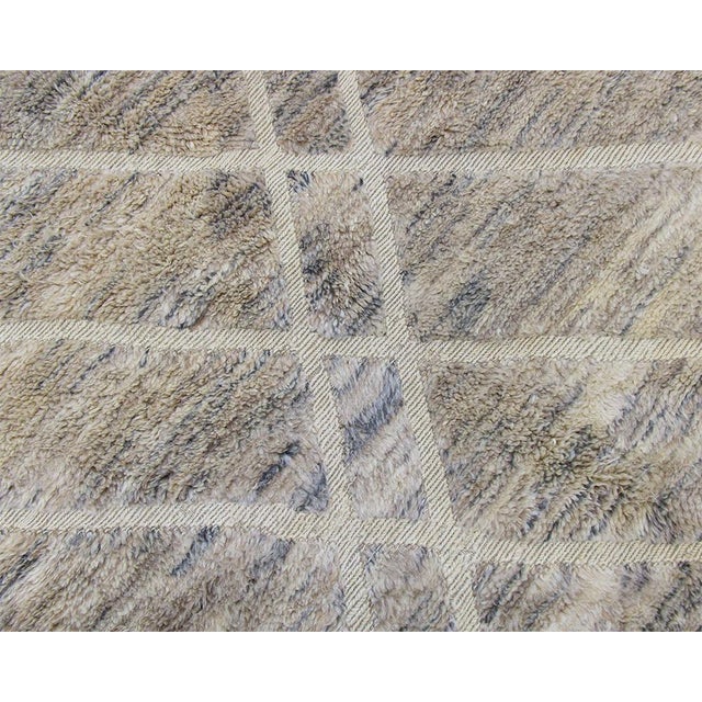Diamond Trellis Hand-Knotted Wool Rug | 10' X 7'2" | One of a Kind For Sale - Image 11 of 11