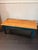 Charming Simple English Pine Coffee Table, with Old blue paint On base, lightly distressed. Simple natural waxed top. 19d...