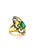 Bochic “Capri” Vintage Natural Diamond & Emerald Vintage Retro Ring Set In 18K For Sale - Image 4 of 11