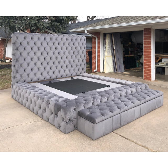 Tufted Platform King Bedframe & Upholstered Storage Bench Chairish