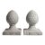 Pair of Vintage Mid-Century Neoclassical Cast Stone Pinecone Finials For Sale