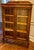 Queen Anne Antique Queen Anne Style Oak Bookcase With Leaded Glass Doors, C. 1910 For Sale - Image 3 of 9