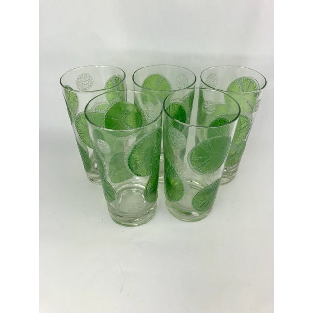 Fred Press Vintage Fred Press Highball Glasses With Raised Lime Slices - Set of 5 For Sale - Image 4 of 4