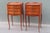 1960s Pair of French Louis XV Style Rosewood Side Tables Nightstands For Sale - Image 9 of 17