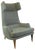 Monumental Grey Austrian Mid-Century Wingback Armchair by Oswald Haerdtl For Sale