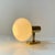 Gold Vintage Scandinavian Brass Wall Lamp with Opaline Glass Mushroom Shade, 1960s For Sale - Image 8 of 10