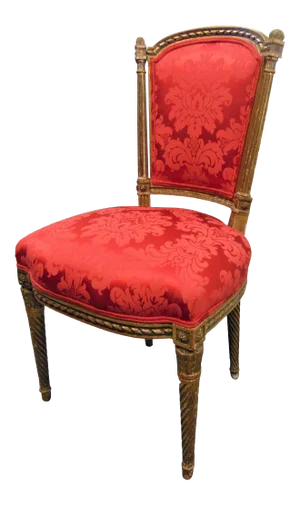 19th C Louis XVI Gilt Carved Side Chair