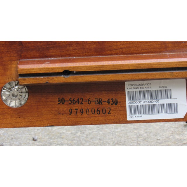1980s Ethan Allen Townhouse Collection King Bed Burl Stunning For Sale - Image 11 of 11