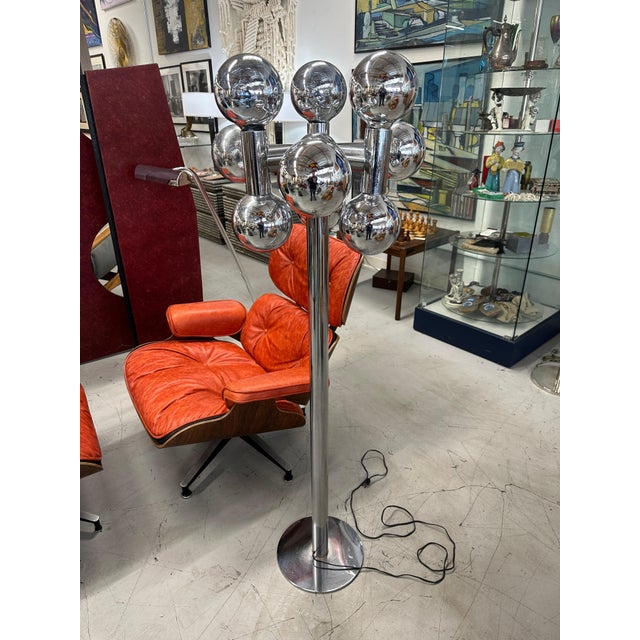 1970s Sonneman Chrome Mirrored Globe Floor Lamp For Sale - Image 14 of 18
