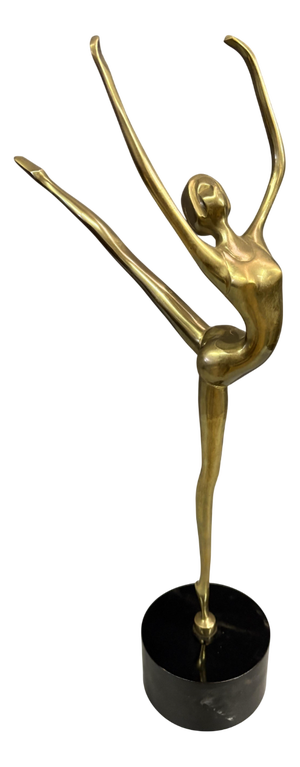 Brass Dancer with Wooden Base, 1980
