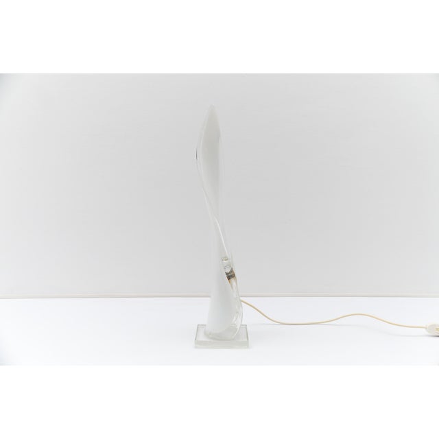 Large Murano Glass "Flame" table lamp, 1970 Italy The lamp need 1x E27 / E26 Edison screw fit bulb, is wired, and in...