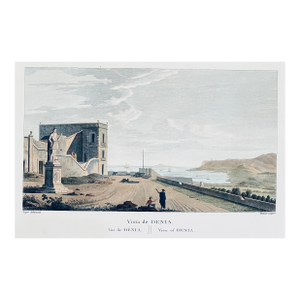 1820s Denia Spain Hand Colored Engraving