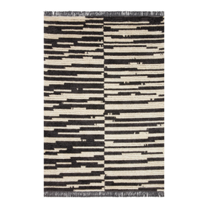 Chris Loves Julia x Loloi Alice Rug Cream / Charcoal Graphic 5'-2" x 7'-6" Area Rug