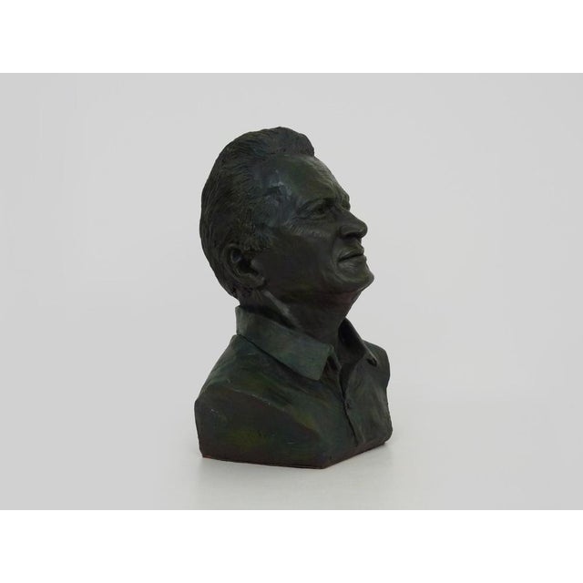 1970s J. Pignol, Bust of Marcel Pagnol, 1970s, Terracotta For Sale - Image 5 of 10