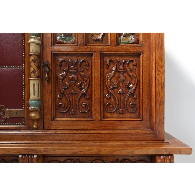 1950s 20th Century Baroque Carved Sideboard, Spain, 1950 For Sale - Image 5 of 17