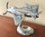 Mid 20th Century Art Deco Futuristic Prototype Chrome Plane Model Sculpture on Stand For Sale - Image 6 of 9