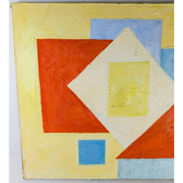 We are selling this great looking Mid Century Modern abstract piece. This piece has great simple soft color palette with...