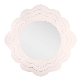 Fleur Home Audubon Magnolia Circle Mirror in Frosted Petal, 48x48 For Sale