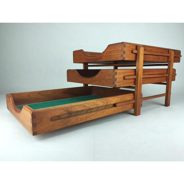 Mid-Century Modern Danish Desk Tray in Teak, 1950s For Sale - Image 10 of 18