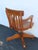 Early 20th Century Early 1900s Tiger Oak Swivel Adjustable Office Desk Side Accent Chair 6663 For Sale - Image 5 of 16