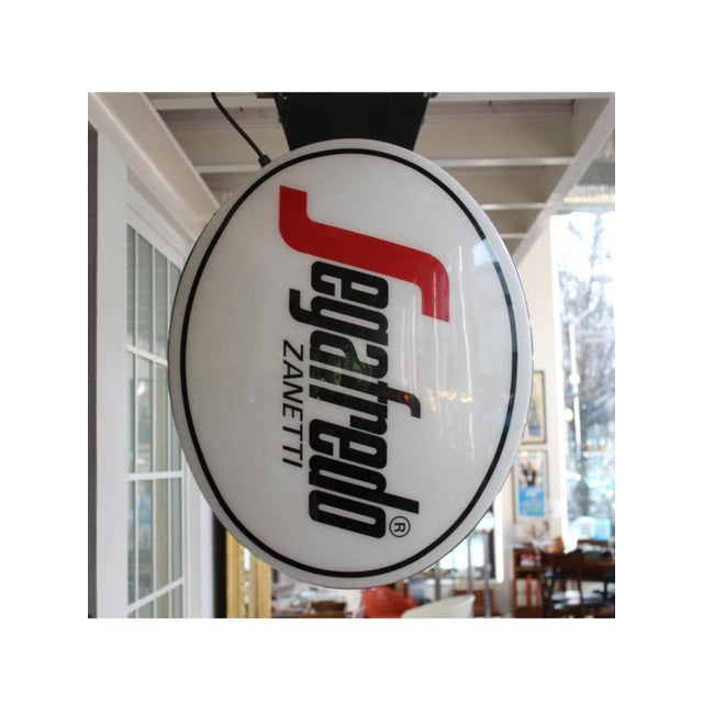 Double-Sided Segafredo Illuminated Sign, 1950s For Sale - Image 9 of 9