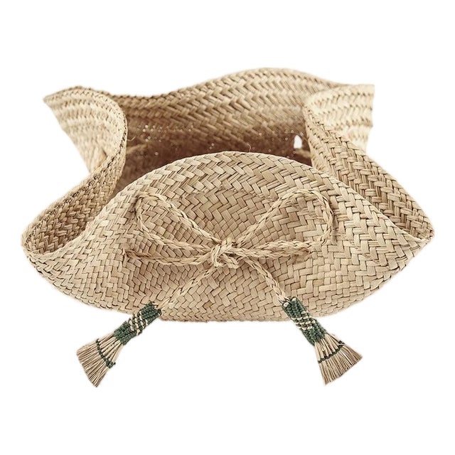 Johanna Ortiz Mist Jade El Cocuy Mini Bread Basket, Set of 4 For Sale