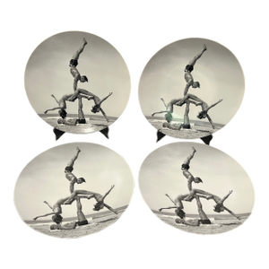 Set of 4 Jeff Koons Wow (Works on Whatever) Limited Edition Plates