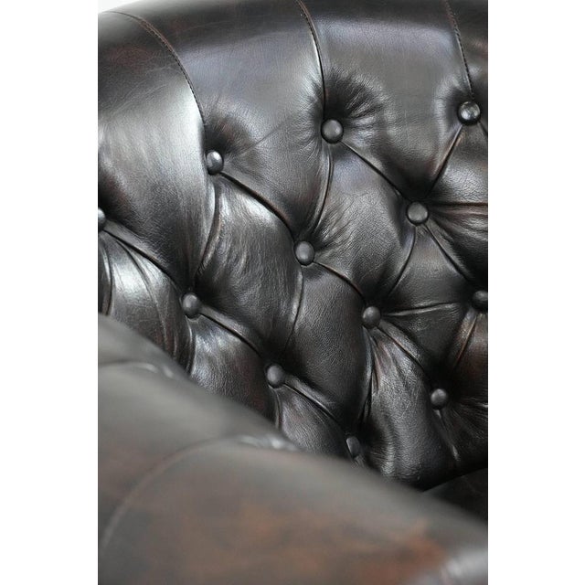 Chesterfield Club Chair in Cowhide Leather For Sale - Image 12 of 15
