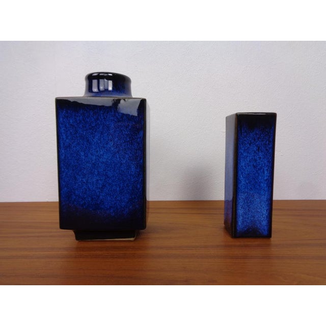 Blue Japanese Ceramic Vases, 1960s, Set of 2 For Sale - Image 16 of 16