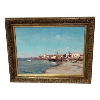 Émile Godchaux, Seascape Painting, 19th Century, Oil on Canvas For Sale