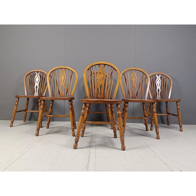 Rustic Vintage Dining Chairs from Ercol, 1950s, Set of 6 For Sale - Image 3 of 9