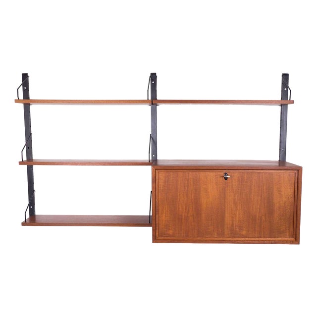 Royal System Wall Cabinet attributed to Poul Cadovius for Cado, 1950s For Sale