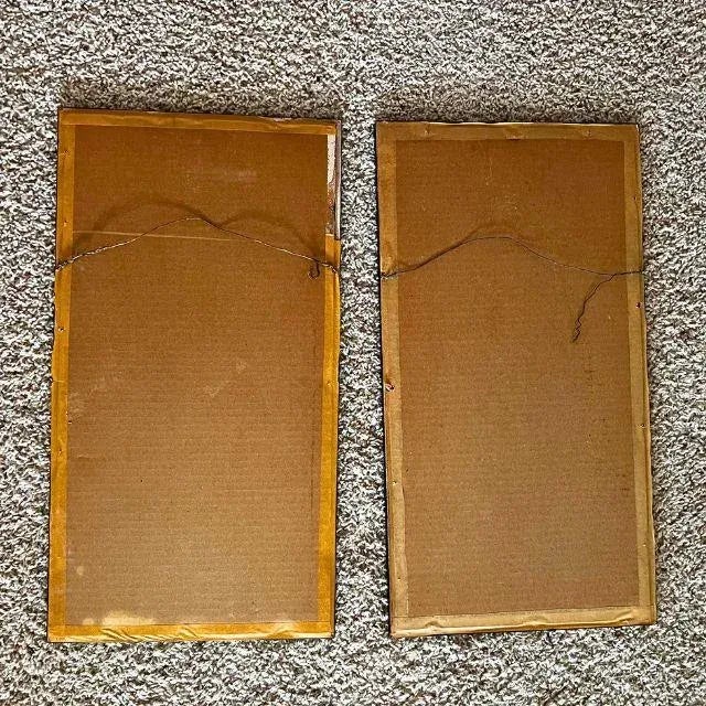 Mid-Century Japanese Watercolors on Silk, Artist Signed, Framed, Pair For Sale - Image 9 of 12