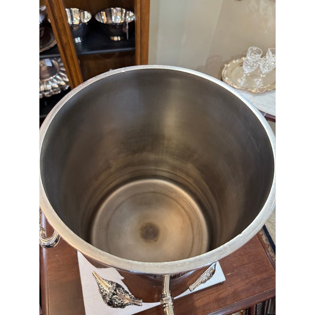 Vintage Silverplated Catering Coffee Urn With Lion Feet, Made in France For Sale - Image 13 of 14