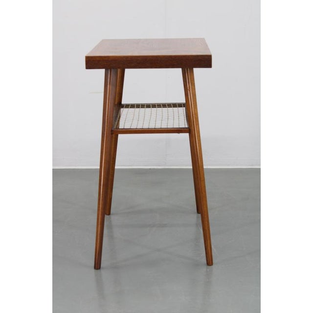 1960s Czechoslovakian Side Table in Oak Finish, 1960s For Sale - Image 5 of 13
