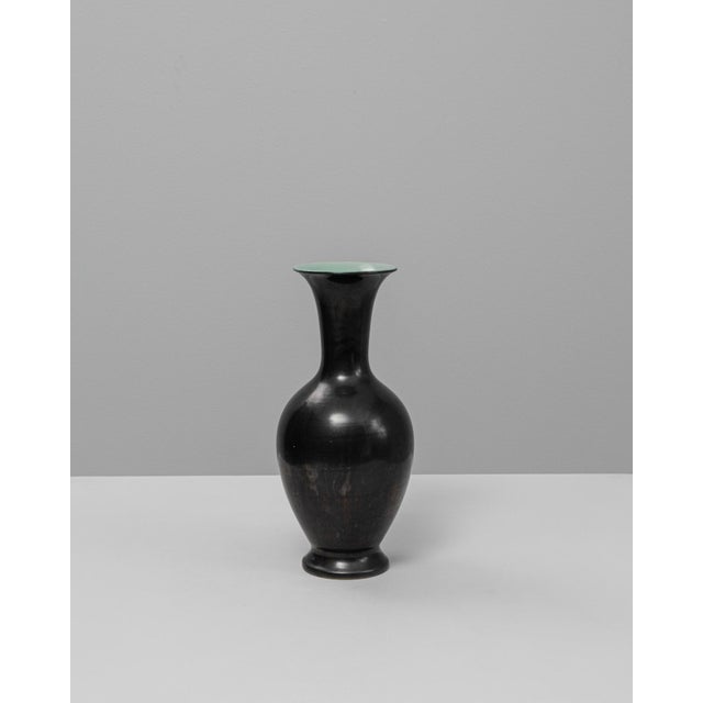 20th Century German Mid-Century Modern Black Ceramic Vase For Sale - Image 18 of 18