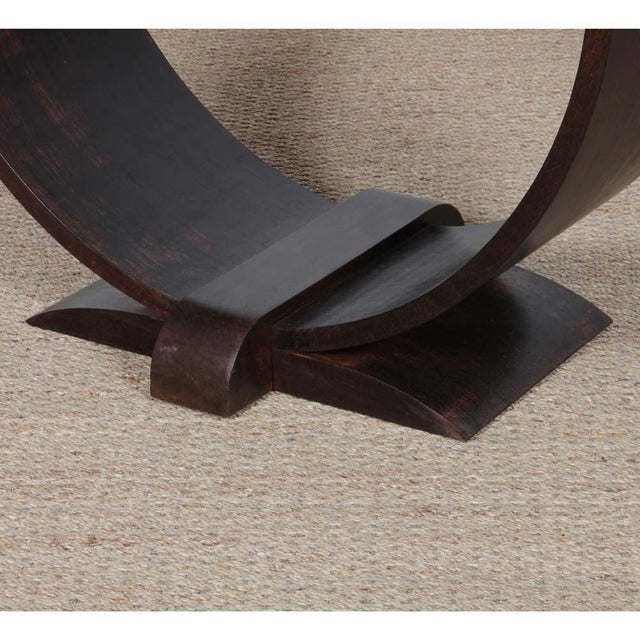 1940s Vintage French Art Deco Oak Side Table, 1930s For Sale - Image 5 of 7