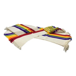 Rainbow Table Runner, Placemats and Napkins for 6 Settings For Sale