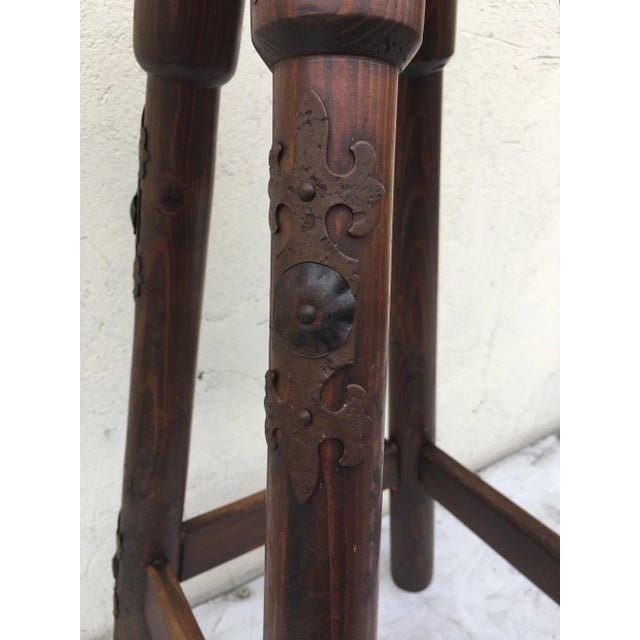 Wooden Barstool, 1970s For Sale - Image 15 of 17