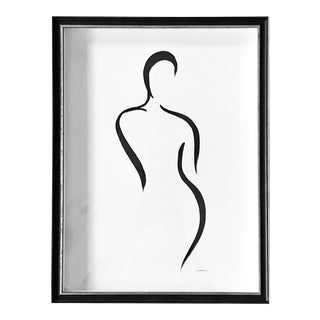 Original Pen & Ink Drawing "Shilouette" For Sale
