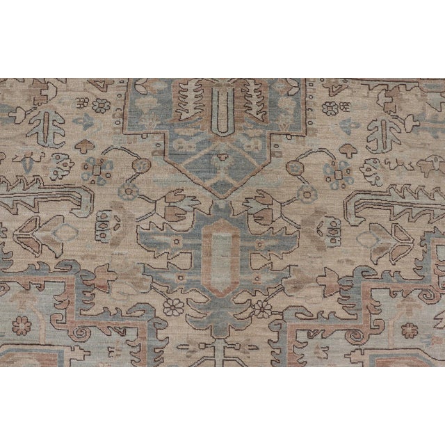 Heriz-Serapi Design Rug by Keivan Woven Arts 9'10 X 13'6 For Sale - Image 4 of 16