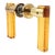 Mid Century European Orange Lucite Lever Door Set For Sale