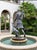 Dark Gray Classical Cast Iron Statue of Diana the Huntress With Stag For Sale - Image 8 of 12