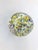 Hollywood Regency Vintage Glass Paperweight Three Fluted Flowers Bursting With Colors For Sale - Image 3 of 5