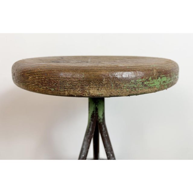 Industrial Grey Workshop Stool, 1960s For Sale - Image 12 of 18