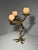 Sculptural Bronze Table Lamp with Opaline Glass Shades For Sale - Image 5 of 6