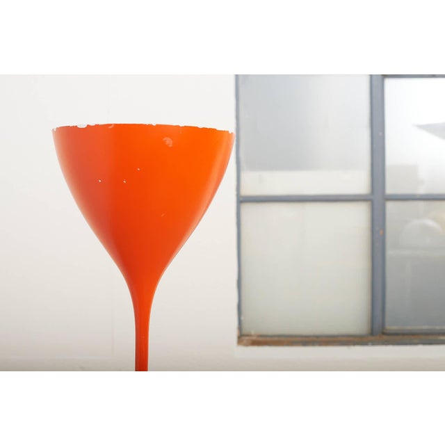 Metal Tulip-Shaped Model 41837 Lamp in Orange Metal from Bag Turgi, 1962 For Sale - Image 7 of 11
