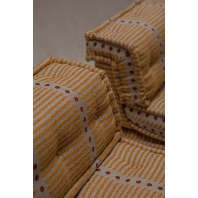 Beige Vintage Mah Jong Easy Chairs by Hans Hopfer for Roche Bobois, 1990s, Set of 2 For Sale - Image 8 of 17